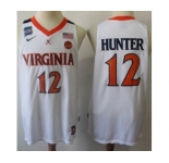 Virginia #12 De'Andre Hunter White Basketball Stitched College Jersey