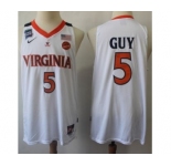 Virginia #5 Kyle Guy White Basketball Stitched College Jersey