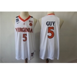 Virginia Cavaliers 5 Kyle Guy White College Basketball Jersey