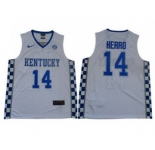 Wildcats #14 Tyler Herro White Basketball Elite Stitched College Basketball Jersey