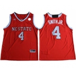 Wolfpack #4 Dennis Smith Jr. Red Basketball Stitched NCAA Jersey