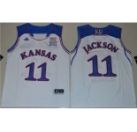 Youth Kansas Jayhawks #11 Josh Jackson White Basketball Stitched NCAA Jersey