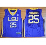 Youth LSU Tigers #25 Ben Simmons Purple Basketball Stitched NCAA Jersey