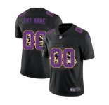 Men's Baltimore Ravens Custom Team Logo Dual Overlap Limited Football Jersey Black