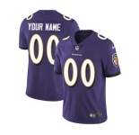 Men's Baltimore Ravens Customized Purple Team Color Vapor Untouchable Custom Limited Football Jersey