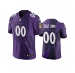 Men's Ravens Customized Vapor Limited City Edition Purple Jersey