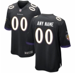 Men's Baltimore Ravens Nike Black Alternate Replica Custom Game Jersey