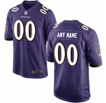 Men's Baltimore Ravens Nike Purple Custom Game Jersey