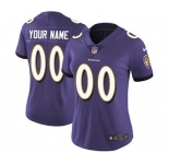 Women's Baltimore Ravens Purple Home Customized Jersey