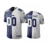 Men's Dallas Cowboys Customized Navy White Split Vapor Untouchable Limited Stitched Jersey