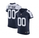 Men's Dallas Cowboys Customized White Throwback Alternate Custom Elite Football Jersey