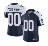 Youth Dallas Cowboys Customized Navy Blue Throwback Alternate Custom Football Jerse