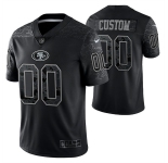 Men's San Francisco 49ers ACTIVE PLAYER Custom Black Reflective Limited Stitched Football Jersey