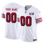 Men's San Francisco 49ers Active Player Custom New White 2024 F.U.S.E. Super Bowl LVIII Patch Vapor Untouchable Limited Football Stitched Jersey