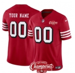 Men's San Francisco 49ers Active Player Custom Red 2023 F.U.S.E. NFC West Champions Patch Alternate Football Stitched Jersey