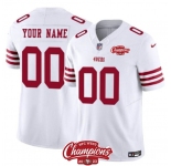 Men's San Francisco 49ers Active Player Custom White 2023 F.U.S.E. NFC West Champions Patch Football Stitched Jersey