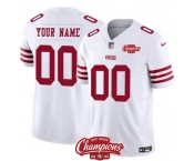 Men's San Francisco 49ers Active Player Custom White 2023 F.U.S.E. NFC West Champions Patch Football Stitched Jersey