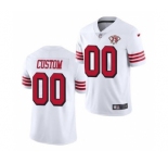 Men's San Francisco 49ers Customized White 75th Anniversary Throwback Vapor Limited Football Stitched Jersey