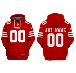 Men's San Francisco 49ers Customized Red Alternate Pullover Hoodie