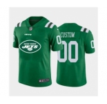 Men's Jets Custom Green Football Team Big Logo Fashion Vapor Limited Jersey