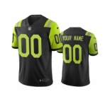 Men's Jets Customized Vapor Limited City Edition Black Green Jersey