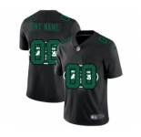 Men's New York Jets Custom Team Logo Dual Overlap Limited Football Jersey Black