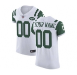 Men's New York Jets Customized White Vapor Untouchable Custom Elite Football Jersey