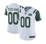 Women's New York Jets Customized White Road Jersey