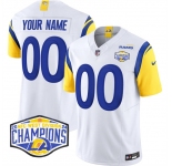 Men's Los Angeles Rams Active Player Custom White 2024 NFC West Champions F.U.S.E. Vapor Untouchable Stitched Football Jersey