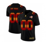 Men's Los Angeles Rams Custom Black Red Orange Stripe Vapor Limited Football Jersey