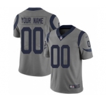 Men's Los Angeles Rams Customized Gray Stitched Football Limited Inverted Legend Jersey