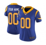 Women's Los Angeles Rams Royal Blue Alternate Customized Jersey