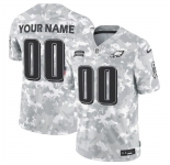 Men's Philadelphia Eagles Active Player Custom 2024 F.U.S.E Arctic Camo Salute To Service Limited Stitched Football Jersey