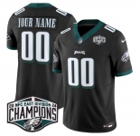 Men's Philadelphia Eagles Active Player Custom Black 2024 NFC East Champions F.U.S.E. Vapor Untouchable Limited Stitched Football Jersey