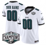 Men's Philadelphia Eagles Active Player Custom White 2024 NFC East Champions F.U.S.E. Vapor Untouchable Limited Stitched Football Jersey