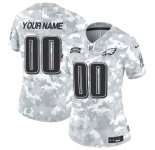 Women's Philadelphia Eagles Active Player Custom 2024 F.U.S.E Arctic Camo Salute To Service Limited Stitched Jersey