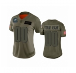 Women's Philadelphia Eagles Customized Camo 2019 Salute to Service Limited Jersey