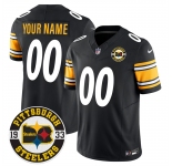 Men’s Pittsburgh Steelers Throwback 1933 Patch black Vapor Limited All Stitched Jersey