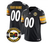 Mens Pittsburgh Steelers Throwback 1933 Patch black Vapor Limited All Stitched Jersey