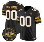 Men’s Pittsburgh Steelers Throwback 1933 Patch black Vapor Limited All Stitched Jerseys