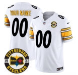 Men’s Pittsburgh Steelers Throwback 1933 Patch white Vapor Limited All Stitched Jersey
