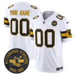 Men’s Pittsburgh Steelers Throwback 1933 Patch whiteVapor Limited All Stitched Jerseys