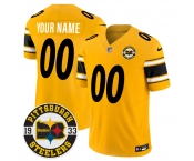 Mens Pittsburgh Steelers Throwback 1933 Patch yellow Vapor Limited All Stitched Jersey