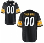 Men's Pittsburgh Steelers Nike Black Custom Game Jersey