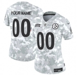 Women's Pittsburgh Steelers Active Player Custom 2024 F.U.S.E Arctic Camo Salute To Service Limited Stitched Football Jersey