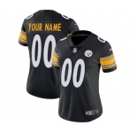 Women's Pittsburgh Steelers Customized Black Home Jersey