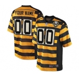 Youth Pittsburgh Steelers Customized Yellow Black Alternate 80TH Anniversary Throwback Elite Football Jersey