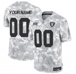 Men's Las Vegas Raiders Active Player Custom 2024 F.U.S.E Arctic Camo Salute To Service Limited Stitched Football Jersey