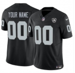 Men's Las Vegas Raiders Active Player Custom Black 2024 F.U.S.E 65th Anniversary Patch Vapor Football Stitched Jersey