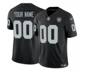 Men's Las Vegas Raiders Active Player Custom Black 2024 F.U.S.E 65th Anniversary Patch Vapor Football Stitched Jersey